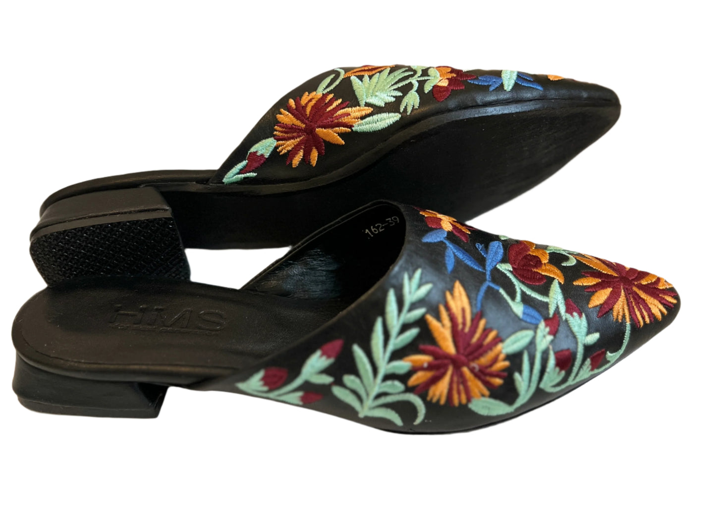 Handcrafted Floral Embroidered Loafer Mules
