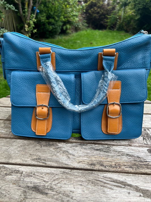 Handmade Genuine Leather Tote Bag For Women. Crossbody Shoulder Bag for Ladies