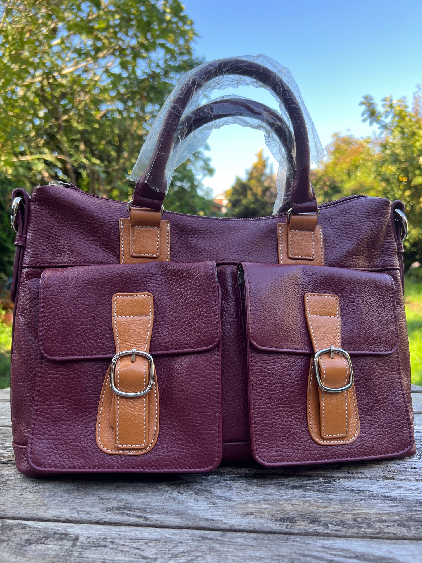 Genuine Leather Tote Bag for Women. Crossbody Shoulder Luxury Tote Bag for Ladies