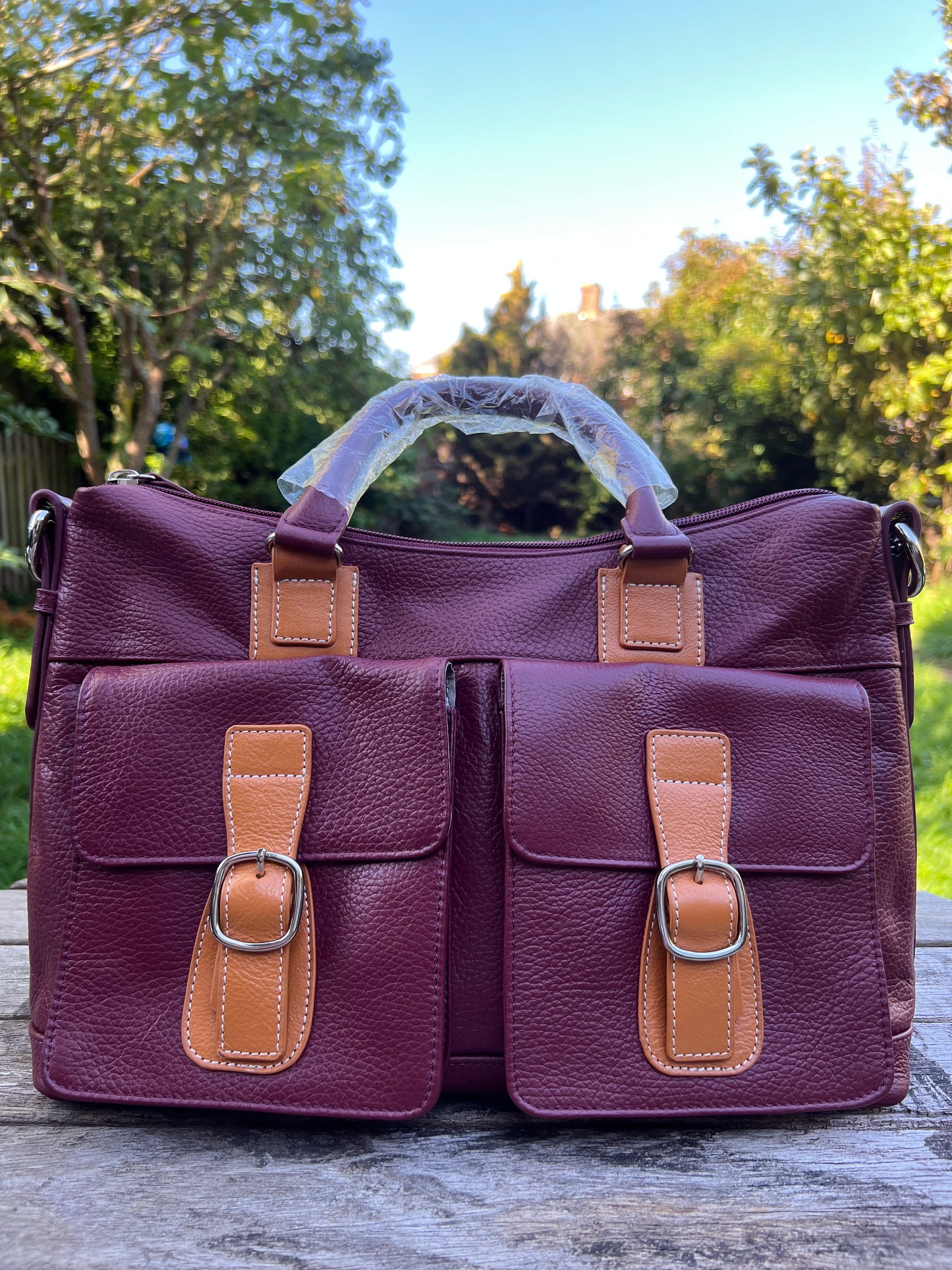 Genuine Leather Tote Bag for Women. Crossbody Shoulder Luxury Tote Bag for Ladies