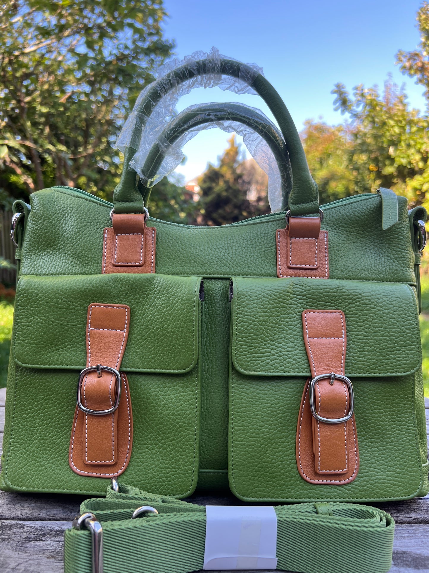 Handmade Genuine Leather Tote Bag. Crossbody Shoulder Luxury Tote Bg for Women