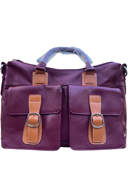 Genuine Leather Tote Bag for Women. Crossbody Shoulder Luxury Tote Bag for Ladies