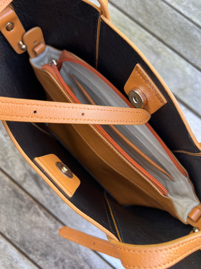 Tote Bag, Full Grain Leather Bags for Women. Unique Leather Shoulder Bag for Ladies