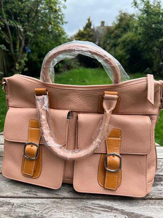 Luxury Tote Bag, Genuine Leather Crossbody Shoulder Handbag for Women