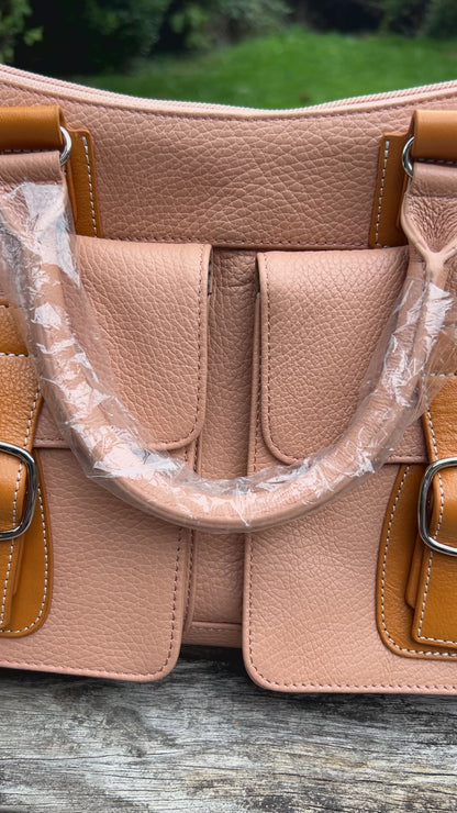 Luxury Tote Bag, Genuine Leather Crossbody Shoulder Handbag for Women