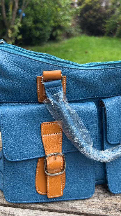 Handmade Genuine Leather Tote Bag For Women. Crossbody Shoulder Bag for Ladies