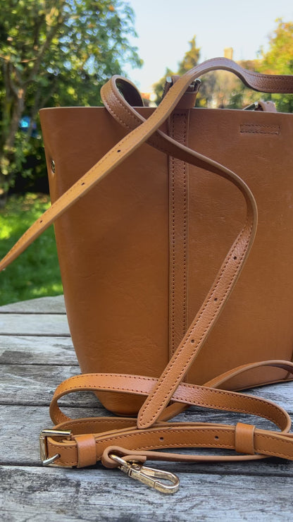 Tote Bag, Full Grain Leather Bags for Women. Unique Leather Shoulder Bag for Ladies